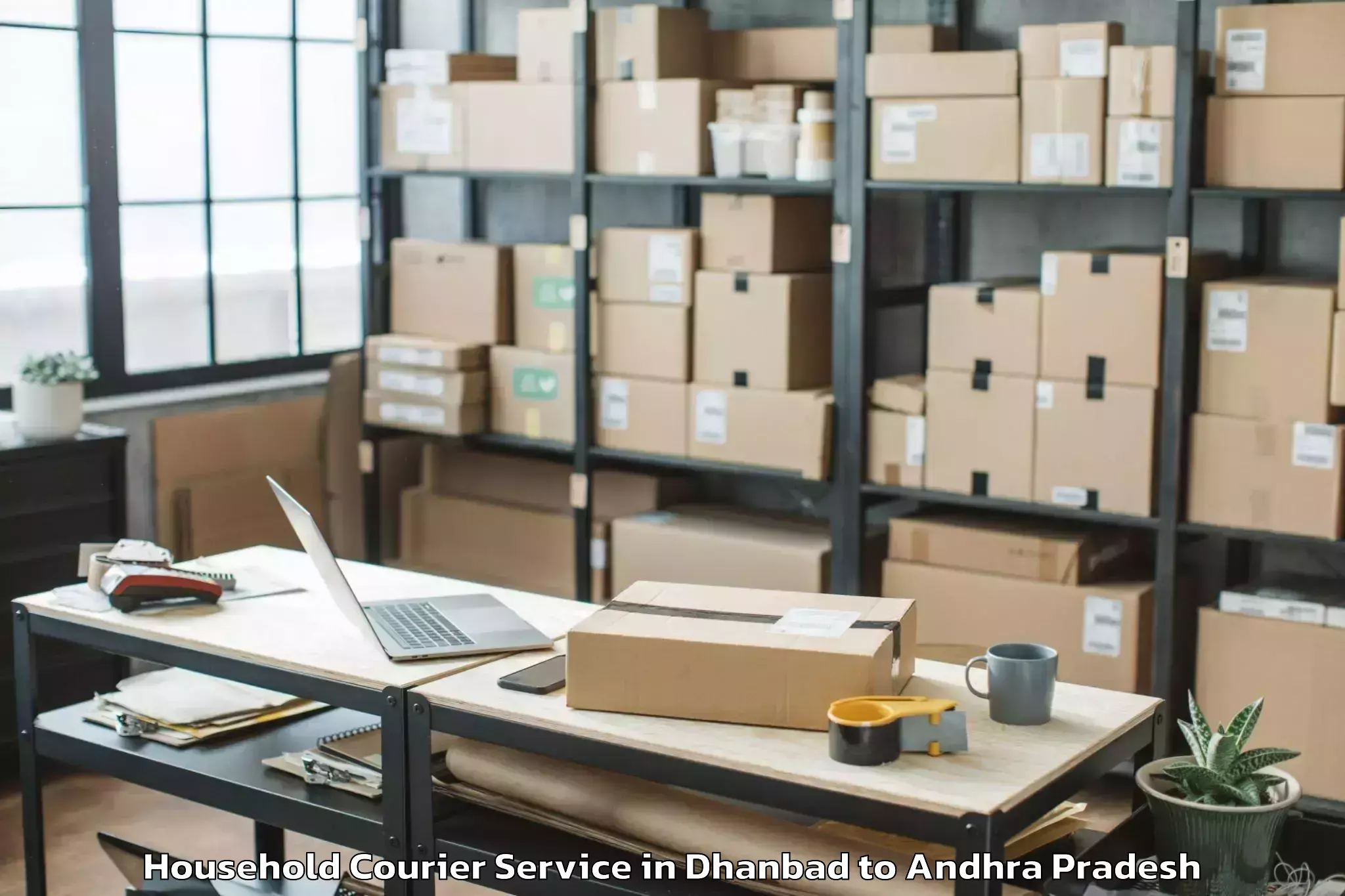 Reliable Dhanbad to Savalyapuram Kanamarlapudi Household Courier